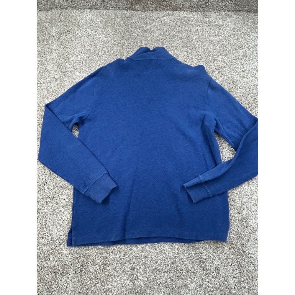 Polo Ralph Lauren Mens Royal Blue 100% Cotton Quarter Zip Pullover Medium #0707 - Picture 7 of 8